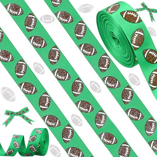Giegxin 9,1 m langes Fußball-Glitzerband mit Drahtrand, Fußball-Thema, Glitzer, Basteln, Stoffbänder, Ripsband, Party-Dekorationen für Handwerk, Team-Haarschleife, Schlüsselband, Geschenkverpackung Giegxin 9,1 m langes Fußball-Glitzerband mit Drahtrand, Fußball-Thema, Glitzer, Basteln, Stoffbänder, Ripsband, Party-Dekorationen für Handwerk, Team-Haarschleife, Schlüsselband, Geschenkverpackung von Giegxin