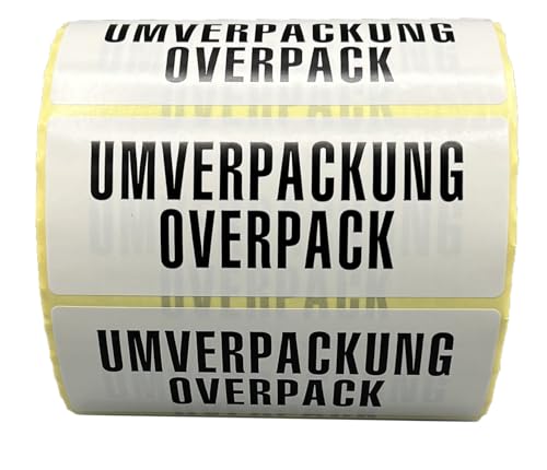 Umverpackung/Overpack 1.000 Aufkleber - 100 x 40 mm - Etiketten auf Rolle - Versandetikett Papier selbstklebend von Giese-GEF
