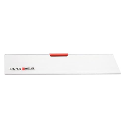 Giesser Messerschutz 2-teilig 5.5 cm Breite - Klingenschutz mit Clip Klarsicht-Kunststoffhülle - Messerklingenschutz für Messer bis 31 cm Klingenlänge von Giesser