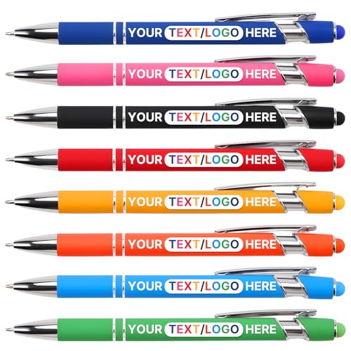 GifXify Personalisierte Stifte, personalisierbar, gravierte Stifte mit Logo oder Nachricht, schwarze Tinte, Stylus-Spitze, Werbe-Kugelschreiber für Partys, Unternehmen, Marketing GifXify Personalisierte Stifte, personalisierbar, gravierte Stifte mit Logo oder Nachricht, schwarze Tinte, Stylus-Spitze, Werbe-Kugelschreiber für Partys, Unternehmen, Marketing von GifXify