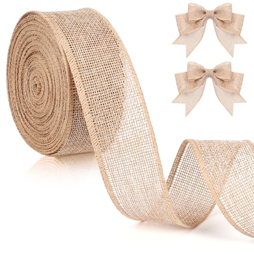 4CM Juteband mit Draht, Vintage Geschenkband Breit, 10M Schleifenband zum Basteln Weihnachtsband Sackleinen Band Jute Dekoband für Weihnachtskranz, Hochzeitdeko, Geschenkverpackung 4CM Juteband mit Draht, Vintage Geschenkband Breit, 10M Schleifenband zum Basteln Weihnachtsband Sackleinen Band Jute Dekoband für Weihnachtskranz, Hochzeitdeko, Geschenkverpackung von Gifeerory