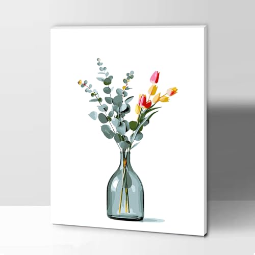 Gifmore Malen nach Zahlen Erwachsene mit Rahmen, DIY Handwerk Kunst Leinwand Malerei Kit mit Acrylpigment und Pinseln, Wanddekoration für Zuhause 30 x 40 cm Blume Gifmore Malen nach Zahlen Erwachsene mit Rahmen, DIY Handwerk Kunst Leinwand Malerei Kit mit Acrylpigment und Pinseln, Wanddekoration für Zuhause 30 x 40 cm Blume von Gifmore
