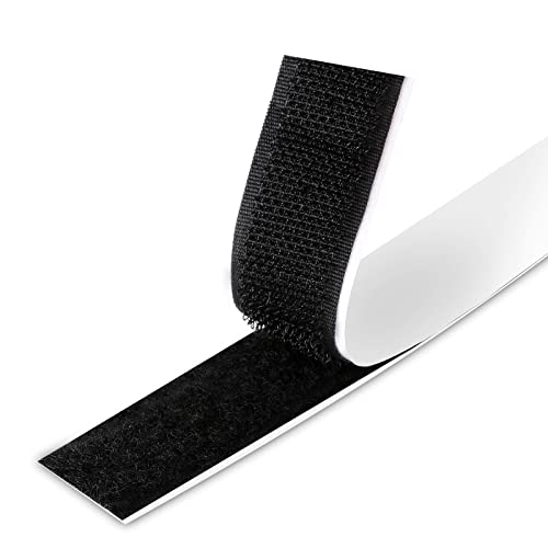 Klettband selbstklebend, selbstklebendes klettband, selbstklebendes klettband,Für den Innenbereich und handgefertigte Installation 2 cm x 7,5 m Schwarz von Gifoto