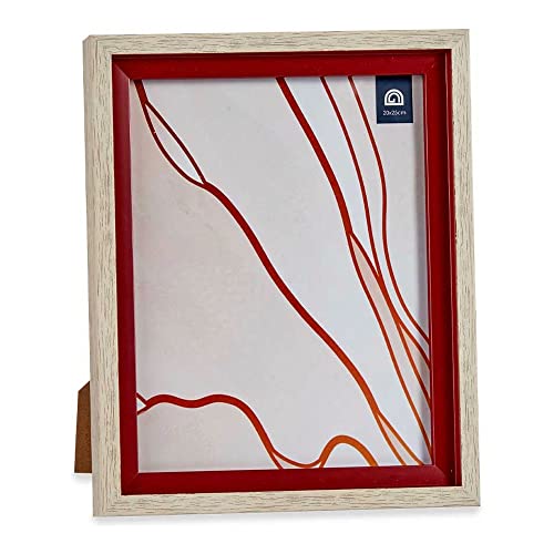Bilderrahmen, Rot, Braun, Holz, Kunststoff, 24 x 2 x 29 cm von Gift Decor
