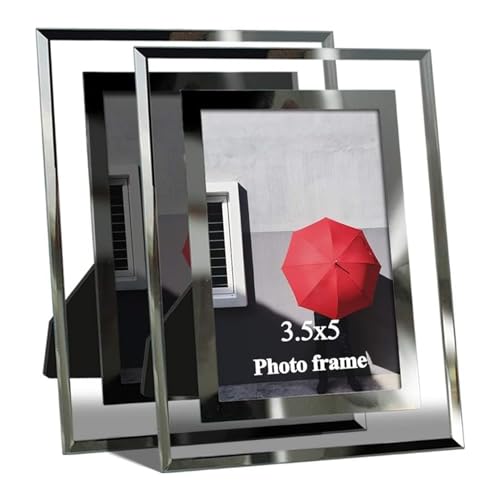 Giftgarden 2er Set Glas Bilderrahmen 9x13 cm - Silber Fotorahmen für 13x9 Fotos und Bilder - Perfekt für Babyfotos, Familienfotos und Hochzeitsfotos - Geschenk für besondere Anlässe Giftgarden 2er Set Glas Bilderrahmen 9x13 cm - Silber Fotorahmen für 13x9 Fotos und Bilder - Perfekt für Babyfotos, Familienfotos und Hochzeitsfotos - Geschenk für besondere Anlässe von Giftgarden