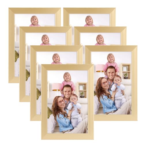Giftgarden Bilderrahmen, 10 x 15 cm, goldfarben, 7 Stück von Giftgarden