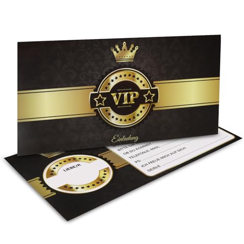 Giftota 15 VIP Geburtstag Einladungskarten, Lustige Geburtstagseinladungen für Jungen Mädchen Erwachsene, Einladungen zur Party, Hochzeit, Kindergeburtstag, Jugendweihe von Giftota