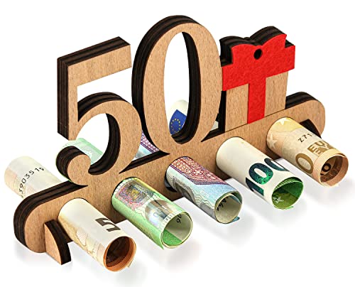 Giftota - 50. Geburtstag Geldgeschenk Holz - Geschenk zum 50.Geburtstag - Geburtstag Jubiläum - Geschenke aus Holz - Geschenke für Freunde, Familie Giftota - 50. Geburtstag Geldgeschenk Holz - Geschenk zum 50.Geburtstag - Geburtstag Jubiläum - Geschenke aus Holz - Geschenke für Freunde, Familie von Giftota