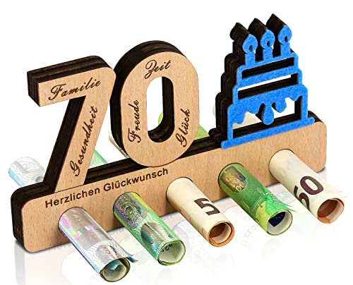 Giftota - 70. Geburtstag Geldgeschenk Holz - Geschenk zum 70.Geburtstag - Holz-Schild Gästebuch - Originelle Geldgeschenke - Geburtstag - Jubiläum - Geschenke aus Holz - Geschenke für Männer, Frau Giftota - 70. Geburtstag Geldgeschenk Holz - Geschenk zum 70.Geburtstag - Holz-Schild Gästebuch - Originelle Geldgeschenke - Geburtstag - Jubiläum - Geschenke aus Holz - Geschenke für Männer, Frau von Giftota