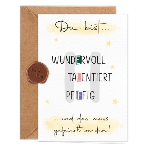 Giftota Geburtstagskarte 11 Jahre Mädchen Jungen (A6 Klappkarte mit Umschlag & Wachssiegel), Schöne Geschenkkarte zum 11. Geburtstag mit besonderen Designs, Sweet 11 Grußkarten für Freunde, Kinder von Giftota