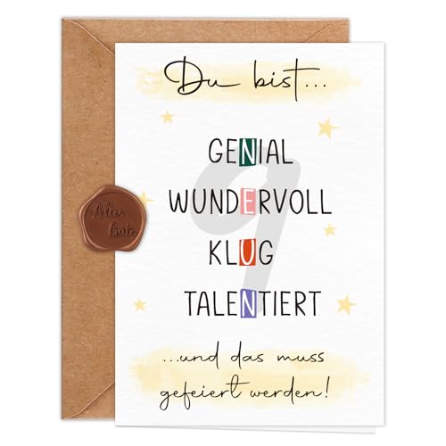 Giftota Geburtstagskarte 9 Jahre Mädchen Jungen (A6 Klappkarte mit Umschlag & Wachssiegel), Schöne Geschenkkarte zum 9. Geburtstag mit besonderen Designs, Sweet 9 Grußkarten für Freunde, Kinder von Giftota