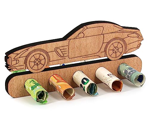 Giftota - Originelle Geburtstag Geldgeschenk Holz - Geldgeschenk für alle, die Sportwagen lieben - Roadster Geschenk - Geschenke aus Holz - Geschenke Geldgeschenk für Freunde, Familie, Liebhaber von Giftota