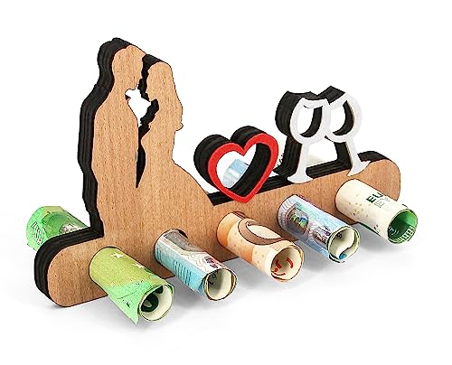 Giftota - Originelle Geburtstag Geldgeschenk Holz - Geldgeschenk kombiniert mit Paar und Weinglas - Tischdekoration - Liebe Geschenk - Geschenke aus Holz - Geldgeschenk für Freunde, Familie, Liebhaber Giftota - Originelle Geburtstag Geldgeschenk Holz - Geldgeschenk kombiniert mit Paar und Weinglas - Tischdekoration - Liebe Geschenk - Geschenke aus Holz - Geldgeschenk für Freunde, Familie, Liebhaber von Giftota