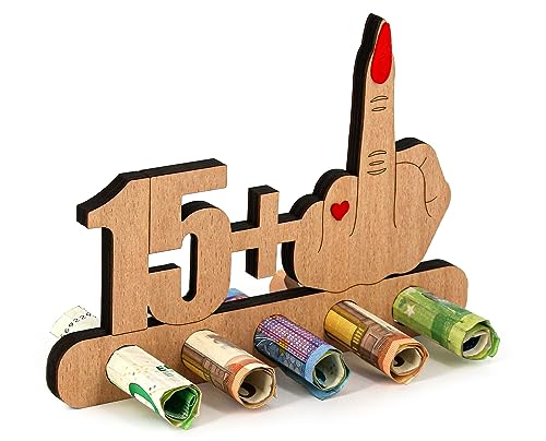 Giftota - Originelle Lustig 16. Geburtstag Geldgeschenk Holz - 15 + 1 - Geschenk zum 16.Geburtstag - Geburtstag Jubiläum - Geschenke aus Holz Frauen & Männer - 16 Geburtstag Deko Giftota - Originelle Lustig 16. Geburtstag Geldgeschenk Holz - 15 + 1 - Geschenk zum 16.Geburtstag - Geburtstag Jubiläum - Geschenke aus Holz Frauen & Männer - 16 Geburtstag Deko von Giftota