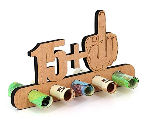 Giftota - Originelle Lustig 16. Geburtstag Geldgeschenk Holz - 15 + 1 - Geschenk zum 16.Geburtstag - Geburtstag Jubiläum - Geschenke aus Holz - Geschenke für Freunde, Familie Giftota - Originelle Lustig 16. Geburtstag Geldgeschenk Holz - 15 + 1 - Geschenk zum 16.Geburtstag - Geburtstag Jubiläum - Geschenke aus Holz - Geschenke für Freunde, Familie von Giftota
