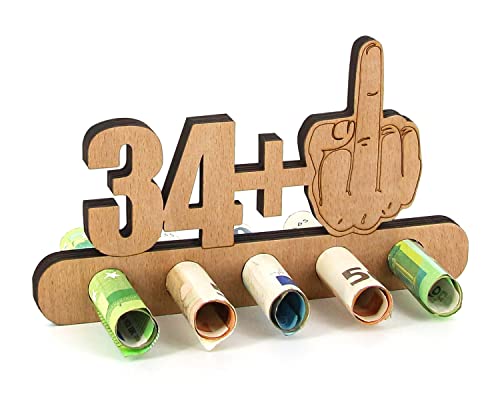 Giftota - Originelle Lustig 35. Geburtstag Geldgeschenk Holz - 34 + 1 - Geschenk zum 35.Geburtstag - Geburtstag Jubiläum - Geschenke aus Holz - Geschenke für Freunde, Familie Giftota - Originelle Lustig 35. Geburtstag Geldgeschenk Holz - 34 + 1 - Geschenk zum 35.Geburtstag - Geburtstag Jubiläum - Geschenke aus Holz - Geschenke für Freunde, Familie von Giftota