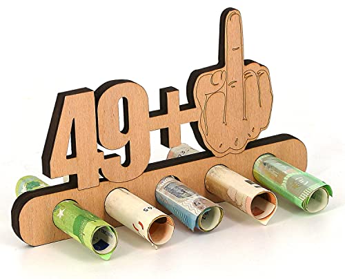 Giftota - Originelle Lustig 50. Geburtstag Geldgeschenk Holz - 49 + 1 - Geschenk zum 50.Geburtstag - Geburtstag Jubiläum - Geschenke aus Holz - Geschenke für Frauen & Männer Giftota - Originelle Lustig 50. Geburtstag Geldgeschenk Holz - 49 + 1 - Geschenk zum 50.Geburtstag - Geburtstag Jubiläum - Geschenke aus Holz - Geschenke für Frauen & Männer von Giftota