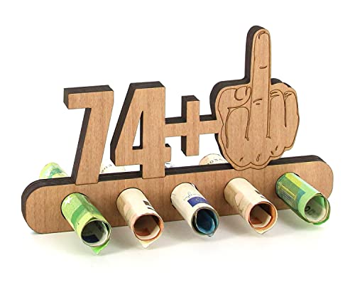 Giftota - Originelle Lustig 75. Geburtstag Geldgeschenk Holz - 74 + 1 - Geschenk zum 75.Geburtstag - Geburtstag Jubiläum - Geschenke aus Holz - Geschenke für Freunde, Familie Giftota - Originelle Lustig 75. Geburtstag Geldgeschenk Holz - 74 + 1 - Geschenk zum 75.Geburtstag - Geburtstag Jubiläum - Geschenke aus Holz - Geschenke für Freunde, Familie von Giftota