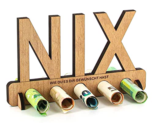 Giftota - Originelle NIX Geburtstag Geldgeschenk Holz - Nichts Geburtstagsgeschenk - NIX Geschenk - Geschenke aus Holz - Geschenke Geldgeschenk für Frauen und Männer Giftota - Originelle NIX Geburtstag Geldgeschenk Holz - Nichts Geburtstagsgeschenk - NIX Geschenk - Geschenke aus Holz - Geschenke Geldgeschenk für Frauen und Männer von Giftota