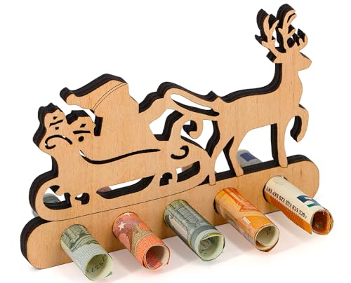 Giftota - Originelle Weihnachten Geldgeschenk Holz - Kreative Weihnachten Geschenk - Weihnachtsbaum Deko - Geldverpackung Weihnachten Frauen & Männer Giftota - Originelle Weihnachten Geldgeschenk Holz - Kreative Weihnachten Geschenk - Weihnachtsbaum Deko - Geldverpackung Weihnachten Frauen & Männer von Giftota