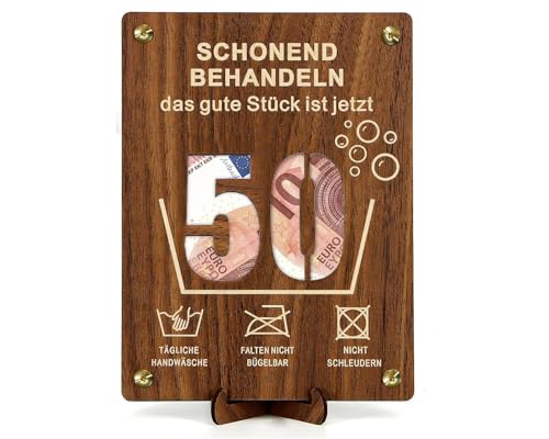 Giftota Witzige 50. Geburtstag Geldgeschenke Holz mit Geburtstagskarte, Geschenke zum 50 Geburtstag Mann Frau, 50. Geburtstag Geschenkverpackung Giftota Witzige 50. Geburtstag Geldgeschenke Holz mit Geburtstagskarte, Geschenke zum 50 Geburtstag Mann Frau, 50. Geburtstag Geschenkverpackung von Giftota