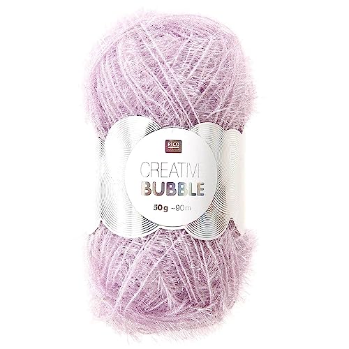 Rico Design Creative Bubble Strickgarn, synthetisches Garn, 50 g, Lavendel von Gifts Direct 2 U