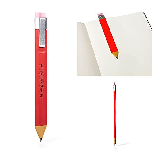 Pen Bookmark mit Tintennachfüllungen | Löschbarer Kugelschreiber und Lesezeichen 3-in-1 | Neuheitsstift mit Tinte und Radiergummi | Seitenmarkierung | Buchmarker | Seitenhalter-Clip von Gifts for Readers & Writers