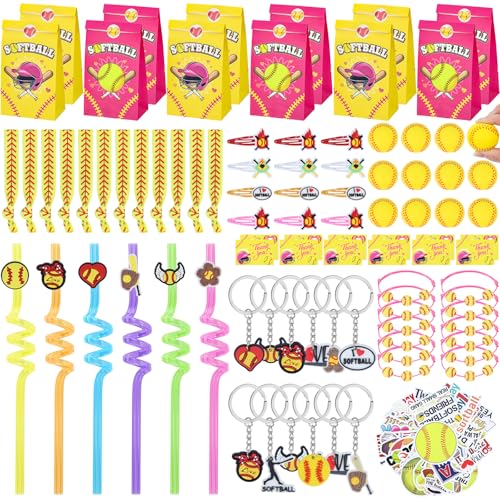 Gifts2U Softball-Partygeschenke, 146 Stück, Softball-Leckerbeutel mit Charm-Armband, Stressbälle, Aufkleber, Schlüsselanhänger und Softball-Zubehör, Geschenke für Team-Mädchen-Geburtstagsparty. Gifts2U Softball-Partygeschenke, 146 Stück, Softball-Leckerbeutel mit Charm-Armband, Stressbälle, Aufkleber, Schlüsselanhänger und Softball-Zubehör, Geschenke für Team-Mädchen-Geburtstagsparty. von Gifts2U