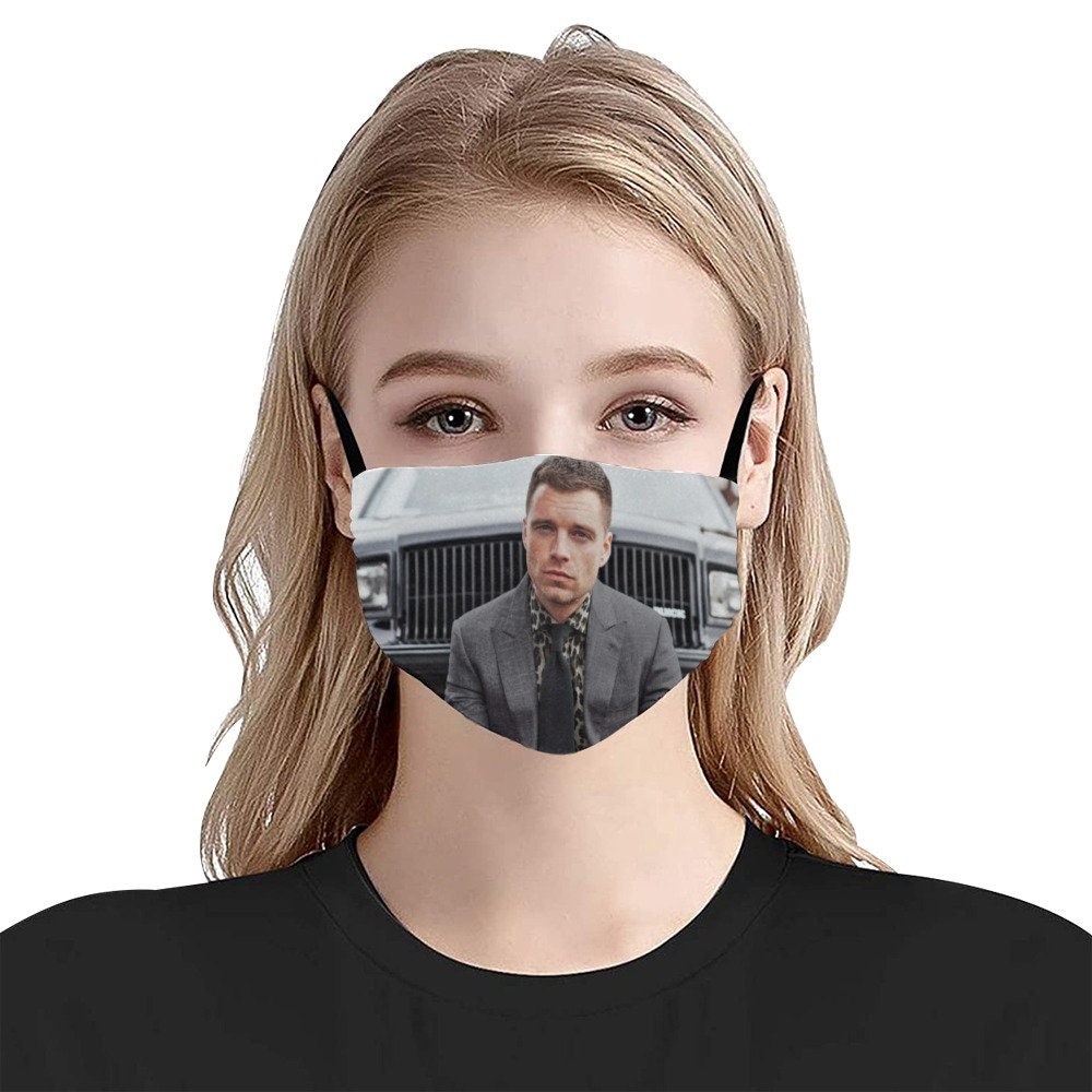 Sebastian Stan Gesicht Maske Baumwolle Abdeckung Reisen Geburtstagsgeschenke Vatertag von GiftstudioDesigns