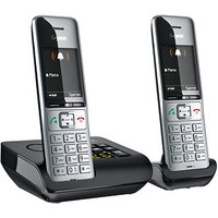 Gigaset COMFORT 500A duo Schnurloses Telefon-Set mit Anrufbeantworter schwarz-silber von Gigaset