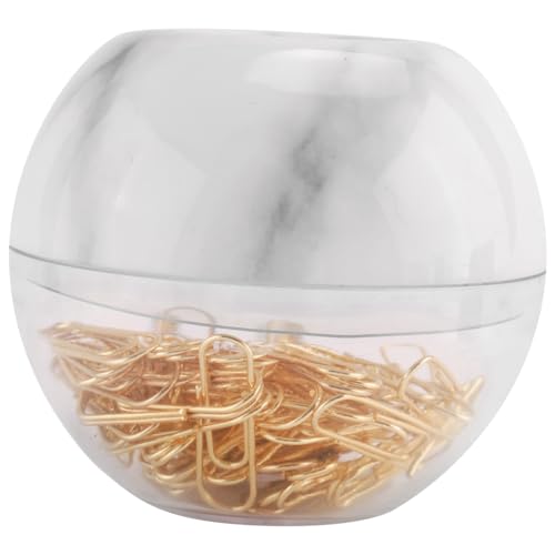 Giilayky Goldene Büroklammern in elegantem Klemmhalter aus weißem Marmor, magnetisch, 28 mm, 100 Büroklammern Giilayky Goldene Büroklammern in elegantem Klemmhalter aus weißem Marmor, magnetisch, 28 mm, 100 Büroklammern von Giilayky