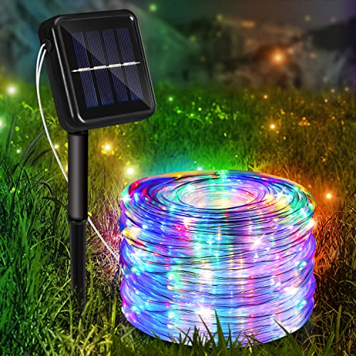 Gimisgu 30M Solar Lichtschlauch Außen, 300 LEDs Wasserdicht Außenlichterkette, 8 Modi LED Schlauch Mehrfarbig, Solar LED Lichterschlauch für Garten, Balkon, Hochzeit, Party und Weihnachten von Gimisgu