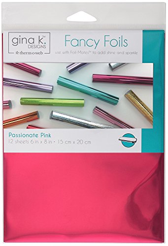 Gina K. Designs for Therm O Web Fancy Foils, 15,2 x 20,3 cm Blätter, Passionate Pink, 12 Stück von iCraft