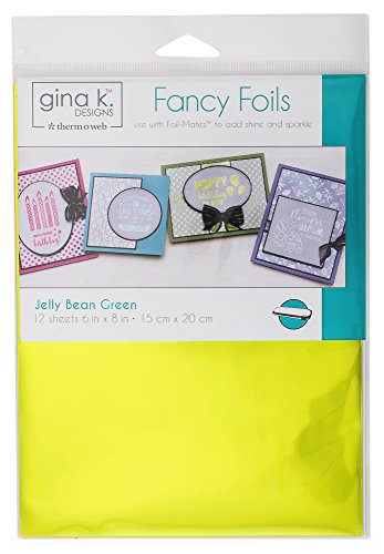 Gina K. Designs for Therm O Web Fancy Foils, Jelly Bean Green, 15,2 x 20,3 cm, 12 Stück von iCraft