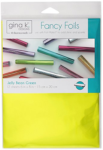 Gina K. Designs for Therm O Web Fancy Foils, Jelly Bean Green, 15,2 x 20,3 cm, 12 Stück von iCraft