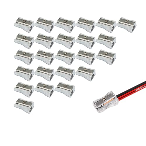 Bleistift Anspitzer,24 Stück Anspitzer Manuelle Metall Ein Loch Anspitzer Aluminiumlegierung Kleine Metallkeilspitzer Handheld Mini Bleistiftspitzer für Bürobedarf für Zuhause,Schule und Büro Bleistift Anspitzer,24 Stück Anspitzer Manuelle Metall Ein Loch Anspitzer Aluminiumlegierung Kleine Metallkeilspitzer Handheld Mini Bleistiftspitzer für Bürobedarf für Zuhause,Schule und Büro von Ginddy