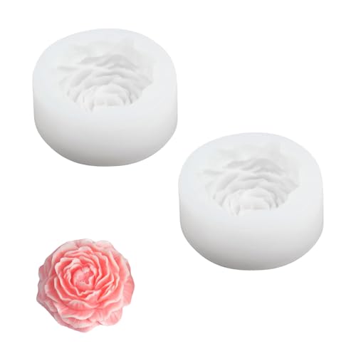 Ginddy 2 Stück Pfingstrosen Silikonformen 7,3cm Weiß | Kerzengießformen für Harz, Ton, DIY-Dekoration & Schokolade | Backformen Blumen Silikonform Kerzenformen mit 3D-Blütendesign Ginddy 2 Stück Pfingstrosen Silikonformen 7,3cm Weiß | Kerzengießformen für Harz, Ton, DIY-Dekoration & Schokolade | Backformen Blumen Silikonform Kerzenformen mit 3D-Blütendesign von Ginddy