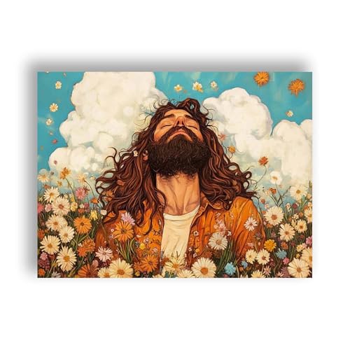 Ginfonr DIY Diamond Art Painting Zubehör Jesus Set Full, 5D Diamant Painting Blume Bilder Kit Crystal Rhinestone Embroidery Decoration Für Home Wall Décor 30x40 cm 16 von Ginfonr