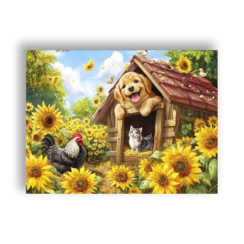 Ginfonr DIY Diamond Art Painting Zubehör Sonnenblume Set Full, 5D Diamant Painting Tier Bilder Kit Crystal Rhinestone Embroidery Decoration Für Home Wall Décor 30x40 cm 23 Ginfonr DIY Diamond Art Painting Zubehör Sonnenblume Set Full, 5D Diamant Painting Tier Bilder Kit Crystal Rhinestone Embroidery Decoration Für Home Wall Décor 30x40 cm 23 von Ginfonr