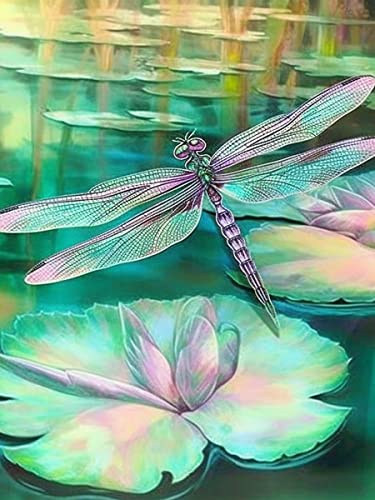 Ginfonr DIY Diamond Painting Zubehör Grüne Libelle Set Full, 5D Diamant Painting Lotus Bilder Kit Crystal Rhinestone Embroidery Decoration Für Home Wall Décor 30x40 cm Ginfonr DIY Diamond Painting Zubehör Grüne Libelle Set Full, 5D Diamant Painting Lotus Bilder Kit Crystal Rhinestone Embroidery Decoration Für Home Wall Décor 30x40 cm von Ginfonr