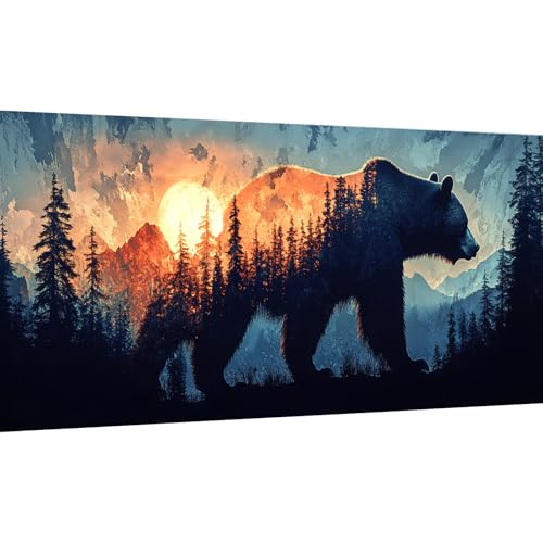 Ginfonr DIY Large Diamond Art Kits for Adults, Forstwirtschaft Diamond Painting Zubehör, Diamond Art Bären Full Drill, Diamond Painting Erwachsene Crystal Rhinestone Decoration Für Wall Décor 30x80 cm Ginfonr DIY Large Diamond Art Kits for Adults, Forstwirtschaft Diamond Painting Zubehör, Diamond Art Bären Full Drill, Diamond Painting Erwachsene Crystal Rhinestone Decoration Für Wall Décor 30x80 cm von Ginfonr