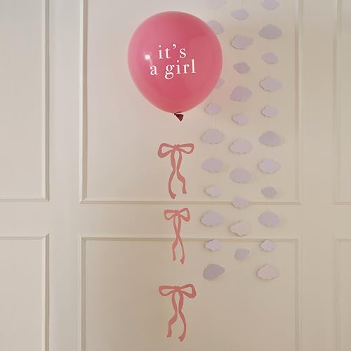 45,7 cm rosa Ballon "It's a Girl" mit Chiffon und Karte Schleife Schwanz – eleganter Mittelpunkt für Babypartys 45,7 cm rosa Ballon "It's a Girl" mit Chiffon und Karte Schleife Schwanz – eleganter Mittelpunkt für Babypartys von Ginger Ray