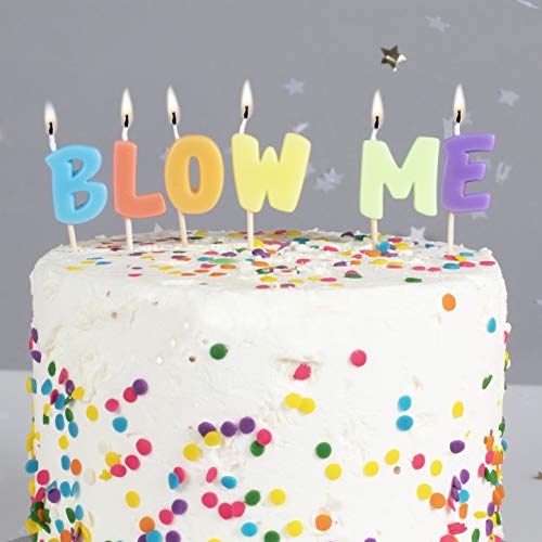 6 Nasty Birthday Blow me Tortenkerzen 7cm von Ginger Ray