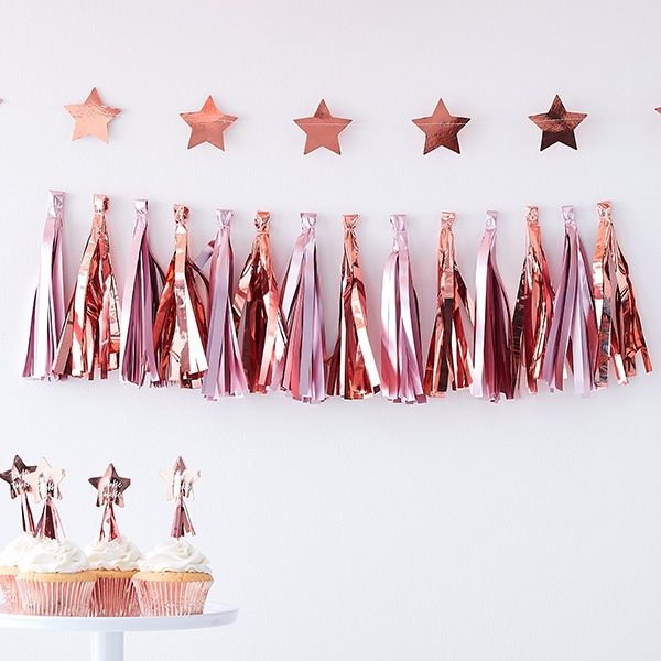 Tasselgirlande, roségold & pink, 1,5m Tasselgirlande, roségold & pink, 1,5m von Ginger Ray