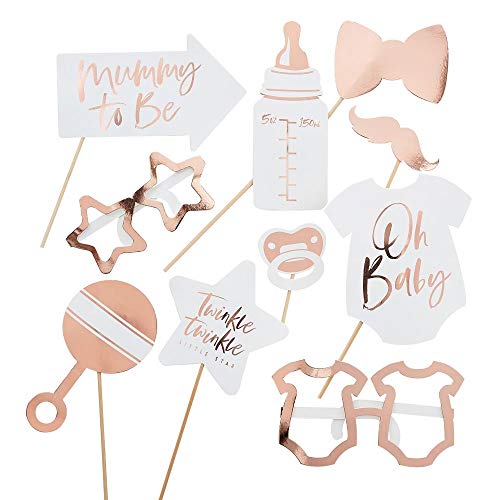 Ginger Ray 10 Pack Rose Gold Foiled Baby Twinkle, Einzelbett, One size von Ginger Ray