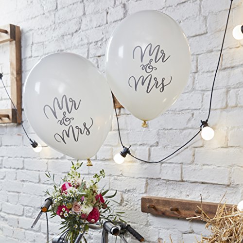 Ginger Ray Designer Mr & Mrs Hochzeitsballons, 10 Stück, Boho von Ginger Ray