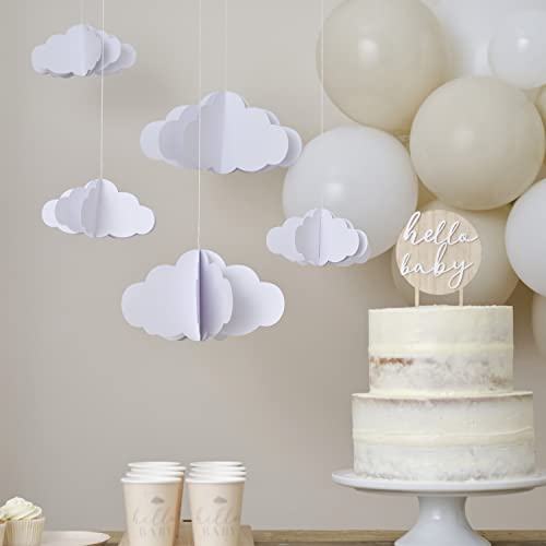 Ginger Ray Baby Shower White Hanging Hängedekoration 3D Wolken Weiß Ginger Ray Baby Shower White Hanging Hängedekoration 3D Wolken Weiß von Ginger Ray
