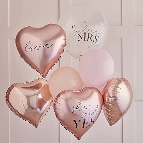 Ginger Ray Ballon-Cluster, für Junggesellinnenabschied, Roségold und Rosa, 9 Stück von Ginger Ray