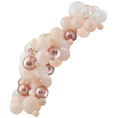 Ginger Ray Ballonbogen-Set, Pfirsich, Weiß und Roségold, Chrom, 70 Stück von Ginger Ray
