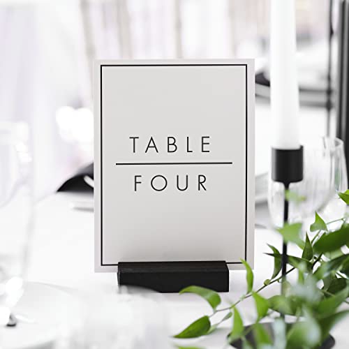 Ginger Ray Black & White Wedding Table Numbers Nummernhalter und Karten, 12 Stück, Weiß/Schwarz von Ginger Ray